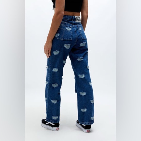 The Ragged Priest Distressed Medium Wash Jeans Boxset Dad Jeans - Picture 3 of 4